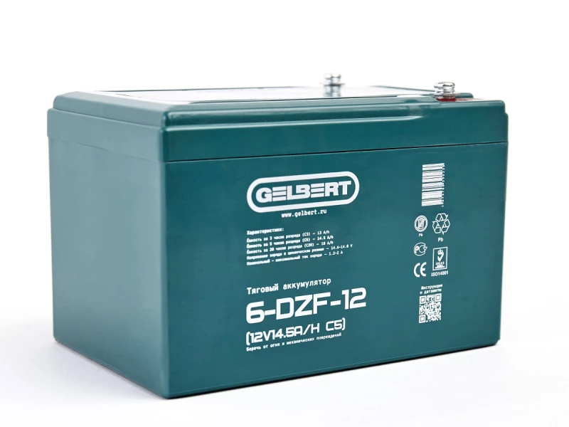 Тяговый аккумулятор Gelbert 6-DZF-12 (12V14.5A/H C5) HV Market