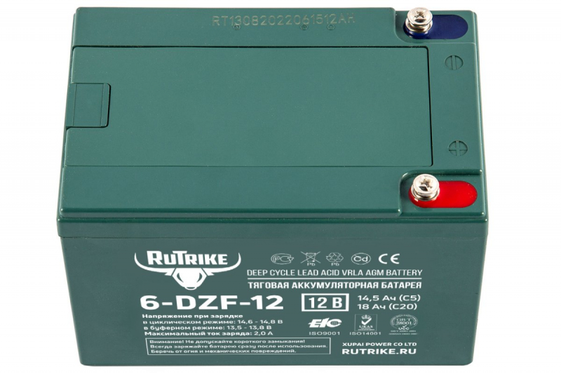 Тяговый аккумулятор RuTrike 6-DZF-12 (12V13A/H C3) HV Market