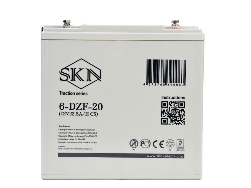 Тяговый аккумулятор SKN 6-DZF-20 (12V22.5A/H C5) HV Market