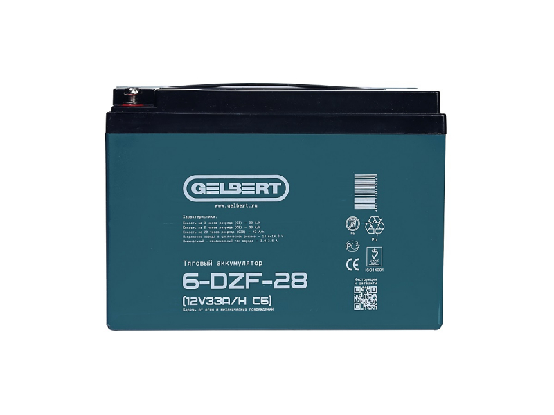 Тяговый аккумулятор Gelbert 6-DZF-28 (12V33A/H C5) HV Market