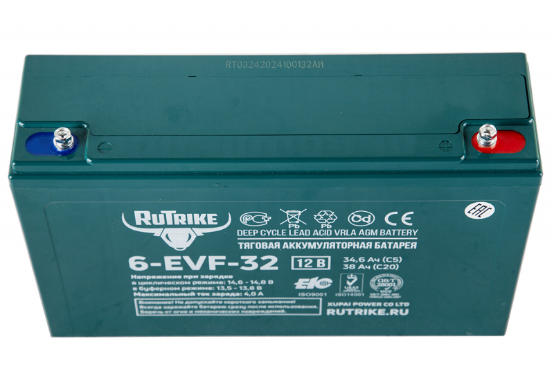Тяговый аккумулятор RuTrike 6-EVF-32 (12V32A/H C3) HV Market