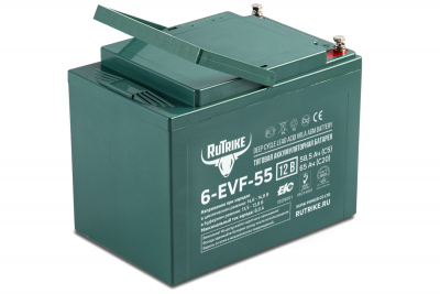 Тяговый аккумулятор RuTrike 6-EVF-55 (12V55A/H C3) HV Market