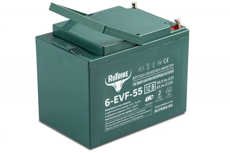 Тяговый аккумулятор RuTrike 6-EVF-55 (12V55A/H C3) HV Market