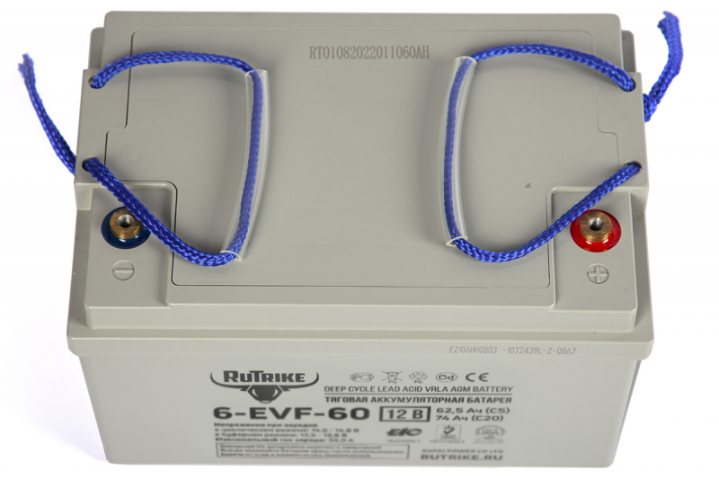 Тяговый аккумулятор RuTrike 6-EVF-60 (12V60A/H C3) HV Market