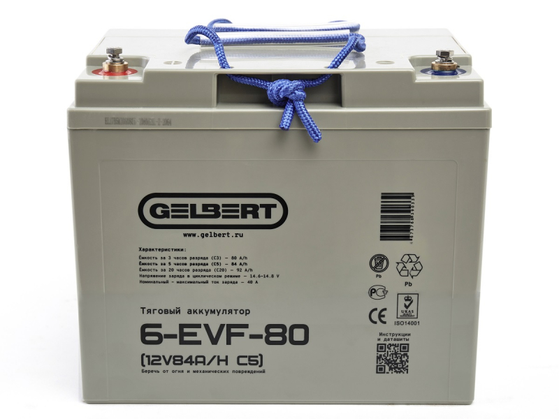 Тяговый аккумулятор Gelbert 6-EVF-80 (12V84A/H C5) HV Market