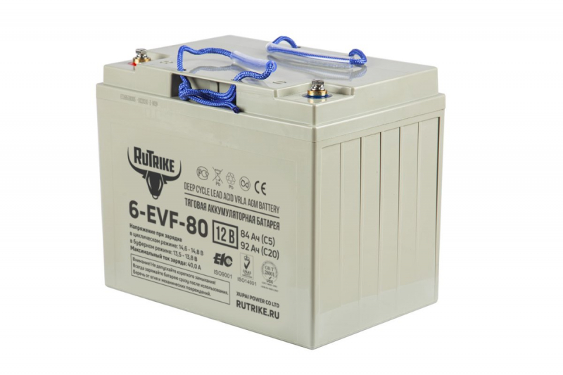 Тяговый аккумулятор RuTrike 6-EVF-80 (12V80A/H C3) HV Market