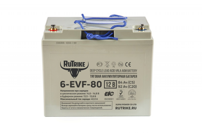 Тяговый аккумулятор RuTrike 6-EVF-80 (12V80A/H C3) HV Market