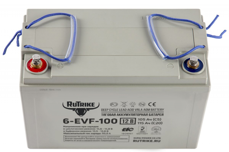 Тяговый аккумулятор RuTrike 6-EVF-100 (12V100A/H C3) HV Market