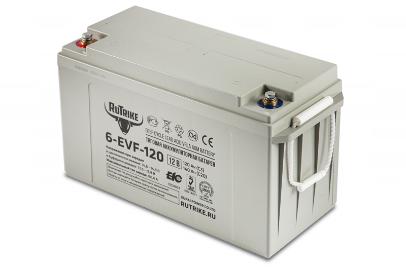 Тяговый аккумулятор RuTrike 6-EVF-120 (12V120A/H C3) HV Market
