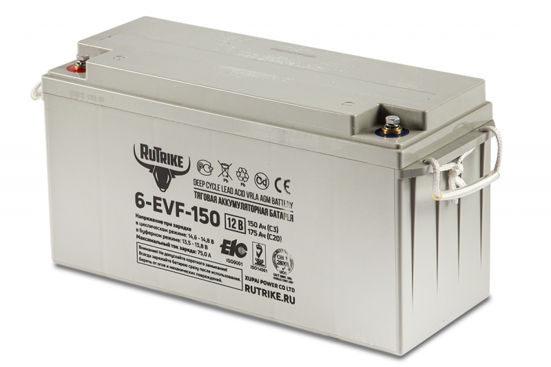 Тяговый аккумулятор RuTrike 6-EVF-150 (12V150A/H C3) HV Market