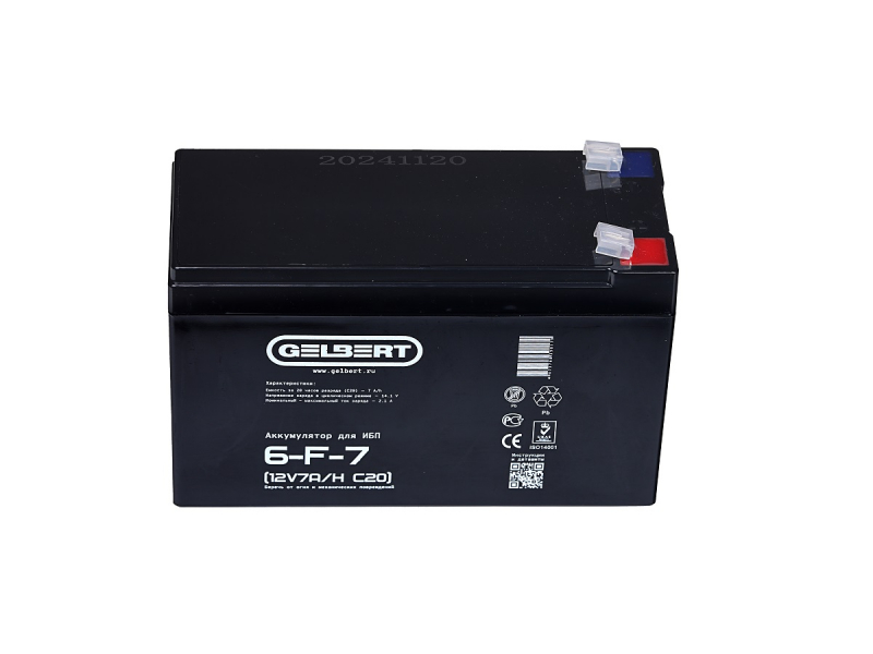 Аккумулятор для ИБП Gelbert 6-F-7 (12V7A/H C20) HV Market