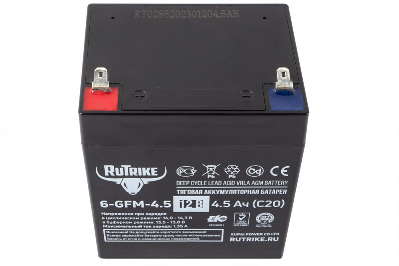 Аккумуляторная батарея RuTrike 6-GFM-4,5 (12V4,5A/H C20) HV Market