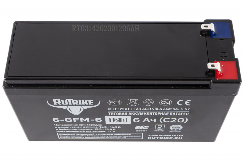 Тяговый аккумулятор RuTrike 6-GFM-6 (12V6A/H C20) HV Market