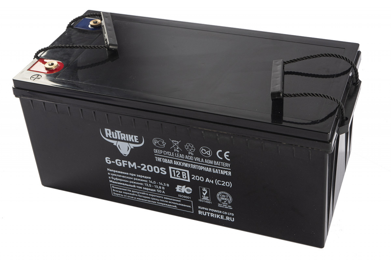 Тяговый аккумулятор RuTrike 6-GFM-200 (12V200A/H C20) HV Market
