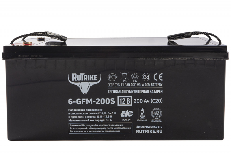 Тяговый аккумулятор RuTrike 6-GFM-200 (12V200A/H C20) HV Market