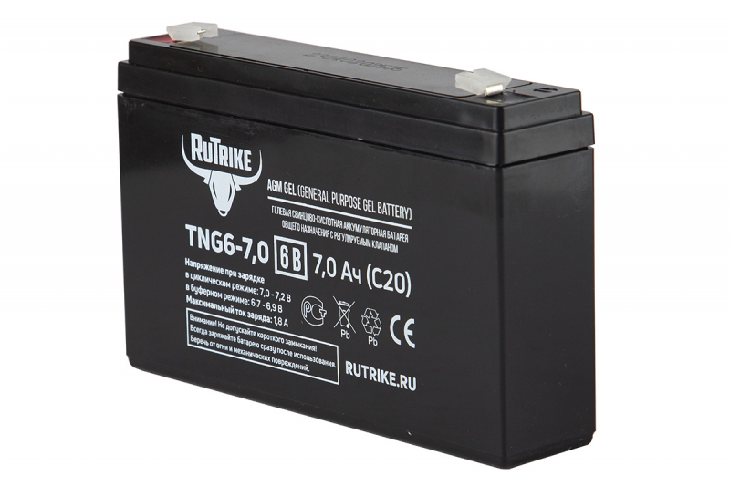 Аккумуляторная батарея RuTrike TNG6-7,0 (6V7,0A/H C20) HV Market
