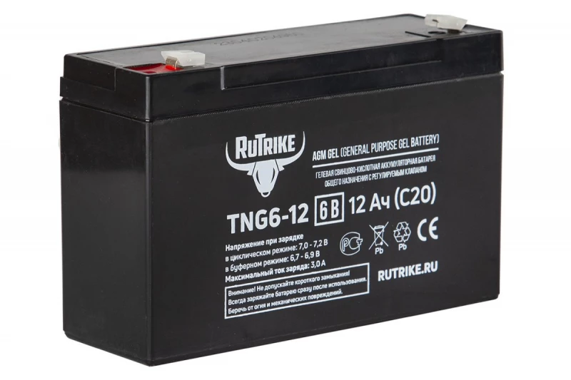 Аккумуляторная батарея RuTrike TNG6-12 (6V12A/H C20) HV Market