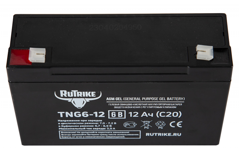 Аккумуляторная батарея RuTrike TNG6-12 (6V12A/H C20) HV Market