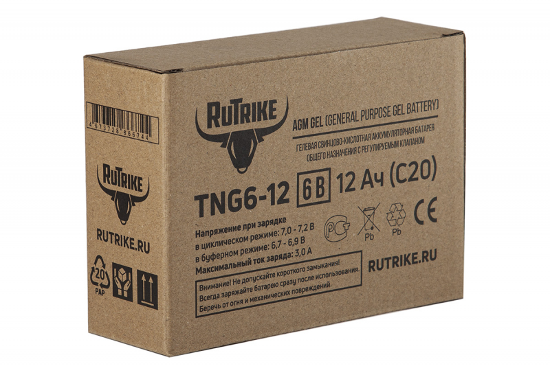 Аккумуляторная батарея RuTrike TNG6-12 (6V12A/H C20) HV Market