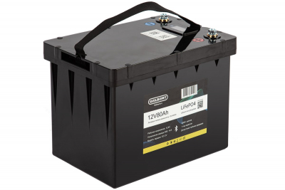 Литиевый тяговый аккумулятор Gelbert LiFePO4 (12V/80Ah/80А/600Wh) BT/Display HV Market