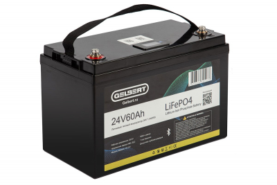 Литиевый тяговый аккумулятор Gelbert LiFePO4 (24V/60Ah/80A/1,440Wh) BT/Display HV Market