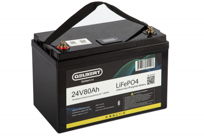 Литиевый тяговый аккумулятор Gelbert LiFePO4 (24V/80Ah/100A/1,920Wh) Bluetooth HV Market