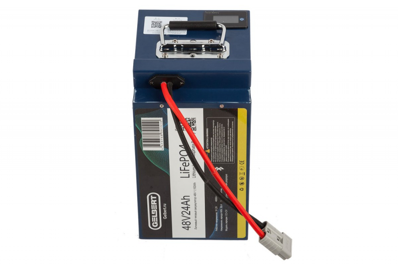 Литиевый тяговый аккумулятор Gelbert LiFePO4 (48V/24Ah/30А/1,152Wh) BT/Display HV Market