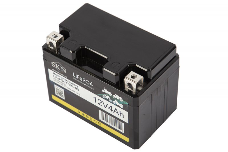 Аккумулятор для мототехники SKN LiFePO4 YTX4L-BS (12V/4Ah/50A) [UTX4L-BS, CT 1204, MT 12-4] HV Market