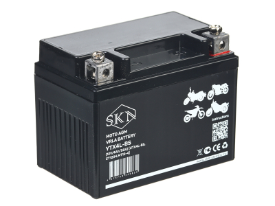 Аккумулятор стартерный для мототехники SKN YTX4L-BS (12V/4Ah/50A) [UTX4L-BS, CT 1204, MT 12-4] HV Market