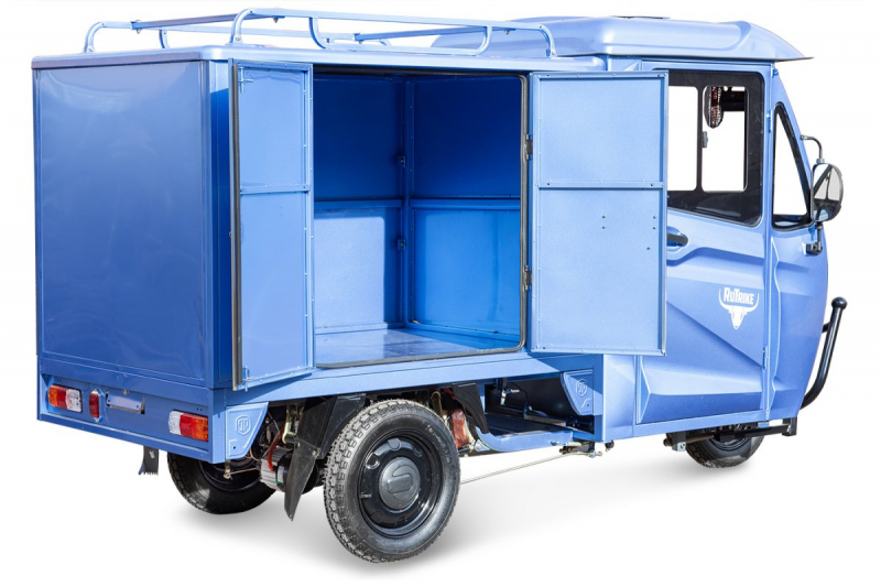 Грузовой электротрицикл Rutrike КАРГО Кабина Дуал Черный матовый HV Market