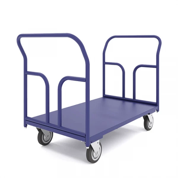 Тележка платформенная с двумя ручками ТПД 1 (500х800) г/п300кг.125 черная резина HV Market