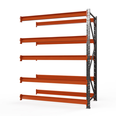 Секция приставная стеллажа металлического ОПТИМА, 3500х1250х785 мм. Полки: 5 шт. без настила HV Market