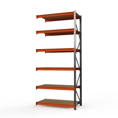 Секция приставная стеллажа металлического ОПТИМА, 3500х1530х785 мм. Полки: 6 шт. фанера HV Market
