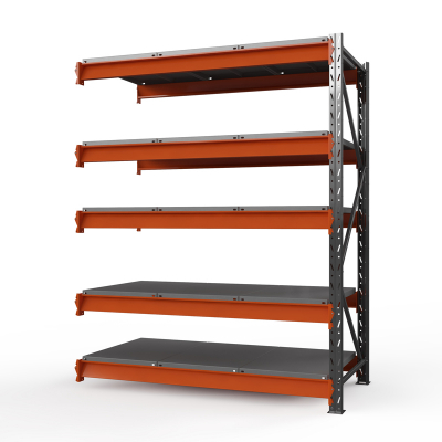 Секция приставная стеллажа металлического ОПТИМА, 3500х1530х785 мм. Полки: 5 шт. метал. HV Market