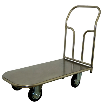 Тележка платформенная из нержавеющей стали ТП НЖ 2 (600х900) г/п 400 кг.160 серая резина HV Market