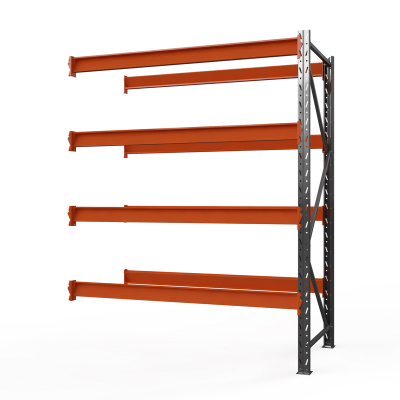 Секция приставная стеллажа металлического ОПТИМА, 3000х1250х785 мм. Полки: 4 шт. без настила HV Market