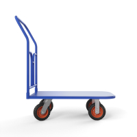 Тележка платформенная ТПТ (г/п 500 кг, 800x500 мм, колеса литая протекторная резина 200 мм) HV Market