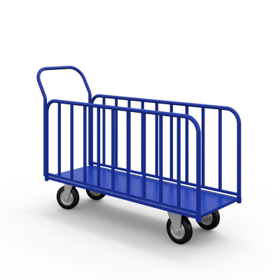 Тележка для перевозки длинномерных грузов ДЛ (450x1380) г/п 450 кг. 160 черная резина HV Market