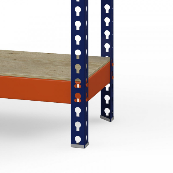 Стеллаж Профи Т (2000/1845/655), 4 яруса фанера, с усилителем