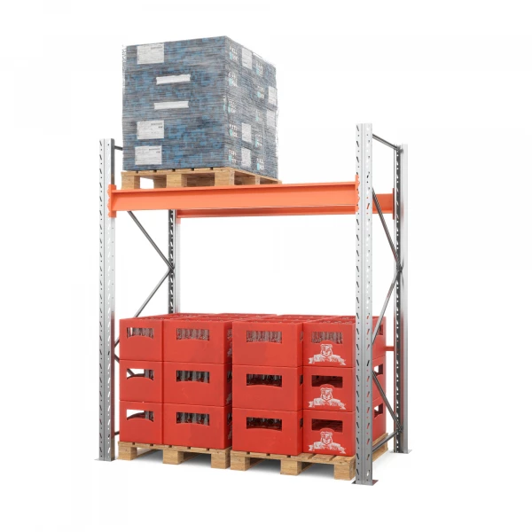 Стеллаж металлический паллетный 2000х1800х1100 мм (70.1.5). Ярусы: пол+1 HV Market