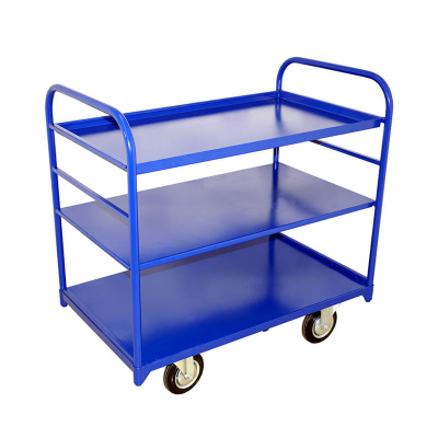 Тележка платформенная трехъярусная ТЯ 2 (600х900) 125 черная резина HV Market