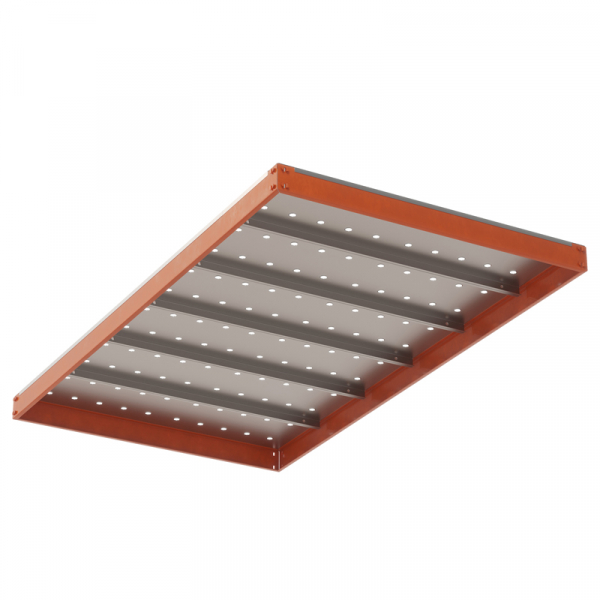 Ярус стеллажа Профи Т, металлический перфорированный настил (1845х1005 мм)