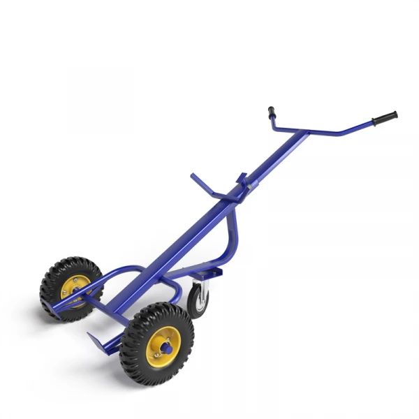 Тележка для перевозки и хранения металлических бочек КБ 2 г/п 220 кг колеса пневматические 250 мм HV Market