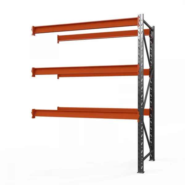 Секция приставная стеллажа металлического ОПТИМА, 4000х1250х785 мм. Полки: 3 шт. без настила HV Market