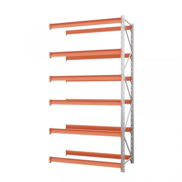 Секция приставная стеллажа металлического ОПТИМА, 3500х1530х785 мм. Полки: 6 шт. без настила HV Market