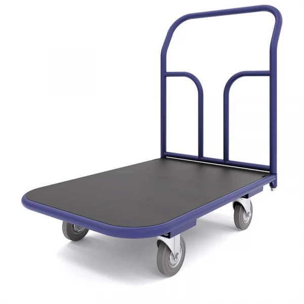 Тележка платформенная с резиновым покрытием ТПР 8 (700x1000) г/п 300 кг. 125 серая резина HV Market