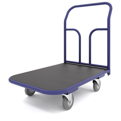 Тележка платформенная с резиновым покрытием ТПР 2 (600x900) г/п 450 кг. 160 серная резина HV Market