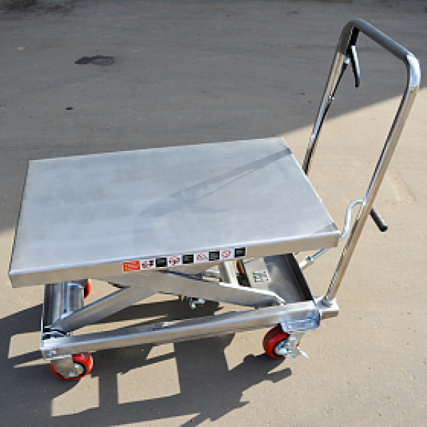 Гидравлический подъемный стол передвижной из нержавеющей стали OXLIFT OXF50-STEEL 900 мм 500 кг HV Market
