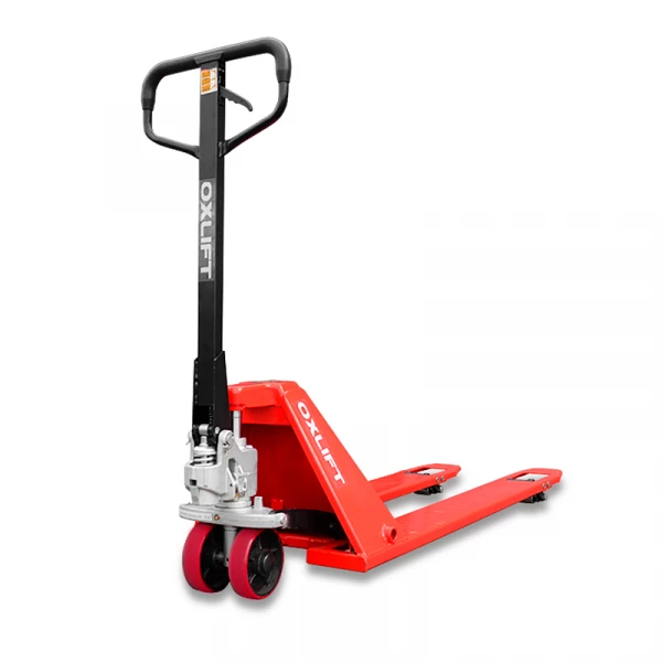 Ручная гидравлическая тележка низкопрофильная OXLIFT OX10-L35 35 мм 1000 кг HV Market