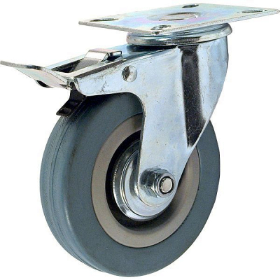 Колесо аппаратное поворотное с тормозом SCgb 93 HV Market